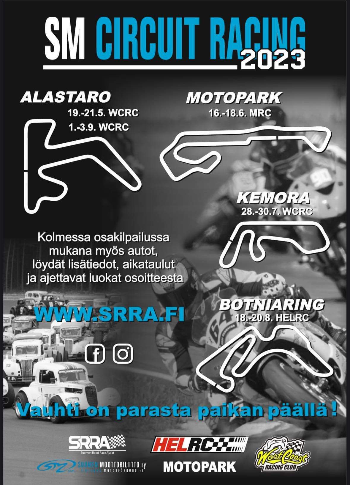 Kilpailut - Suomen Road Race Ajajat ry